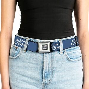 Ford Buckle Down Starburst Blue Seatbelt Belt